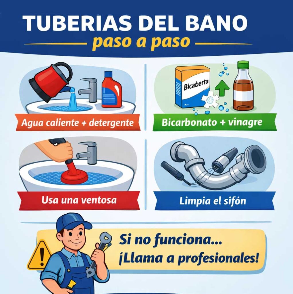 Cómo desatascar tuberías del baño en Alicante de forma eficaz 2 desatascar tuberias baño