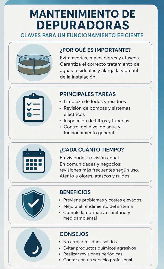 Mantenimiento de depuradoras: cómo evitar averías y prolongar su vida útil 2 mantenimiento de depuradoras